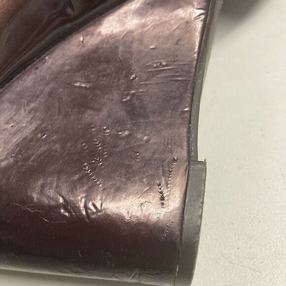 ANTONIO MELANI Women’s Burgundy/Brown Wedge Heels Size 8M - Picture 7 of 11